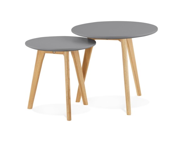 CT00420DG 5420072041490 Tables gigognes ronde GABY grises foncées