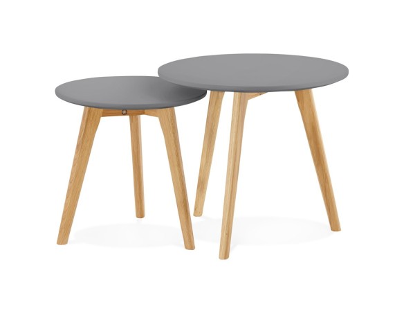 Tables gigognes ronde GABY grises foncées