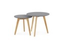 Tables gigognes ronde GABY grises foncées