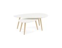 Tables gigognes design TETRYS blanches