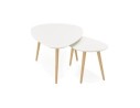Tables gigognes design TETRYS blanches
