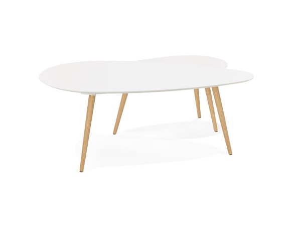 Tables gigognes design TETRYS blanches