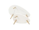 Tables gigognes design TETRYS blanches