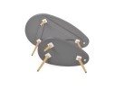 Tables gigognes design TETRYS grises foncées
