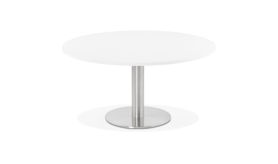CT00550WH 5420072053394 Table basse lounge HOUSTON blanche - à̃ 90 cm