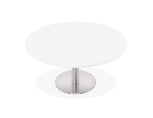 Table basse lounge HOUSTON blanche - 90 cm