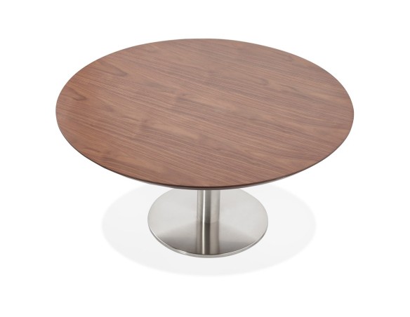Table basse lounge AGUA en bois finition Noyer - 90 cm