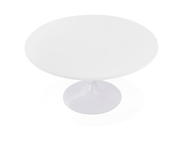 Table basse lounge DETROY blanche - 90 cm