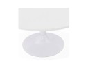 Table basse lounge DETROY blanche - 90 cm