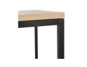 Set de 2 tables gigognes emboîtables style industriel MOMA en bois finition naturelle et métal noir