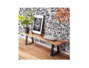 Banc style industriel RAFA BENCH en bois massif et métal - 180 cm