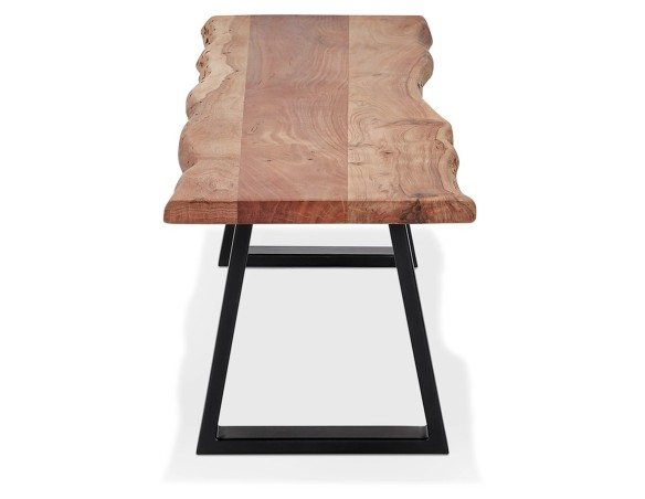 Banc style industriel RAFA BENCH en bois massif et métal - 180 cm