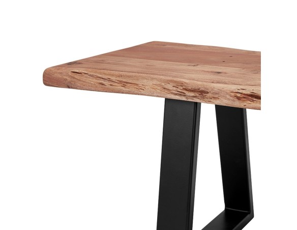 Banc style industriel RAFA BENCH en bois massif et métal - 180 cm