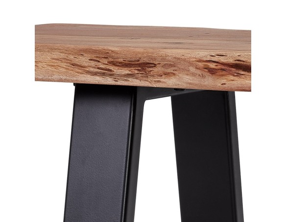 Banc style industriel RAFA BENCH en bois massif et métal - 180 cm