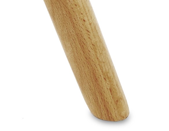 Chaise avec accoudoirs MELIS blanche avec pieds en métal et bois naturel