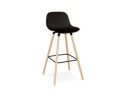 TB00200SS 5404028348406 Tabouret de bar TATSU noir avec pieds en bois naturel