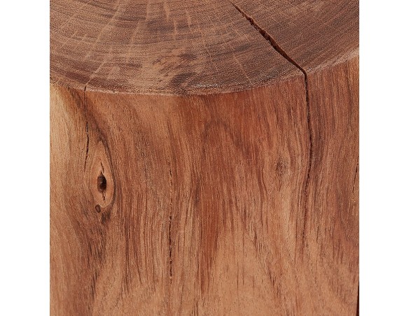 Table dappoint / Tabouret tronc darbre STOLY en bois massif finition naturelle