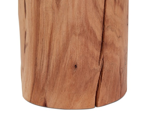 Table dappoint / Tabouret tronc darbre STOLY en bois massif finition naturelle