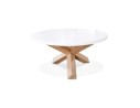 CT01140WH 5404028311189 Table basse de salon ronde MARVEL blanche et chêne massif - à̃ 80 cm