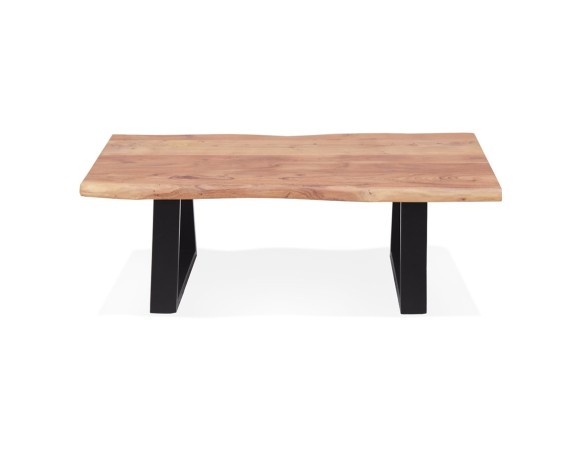 Table basse de salon RAFA en bois massif et métal