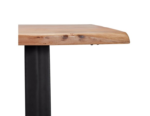 Table basse de salon RAFA en bois massif et métal