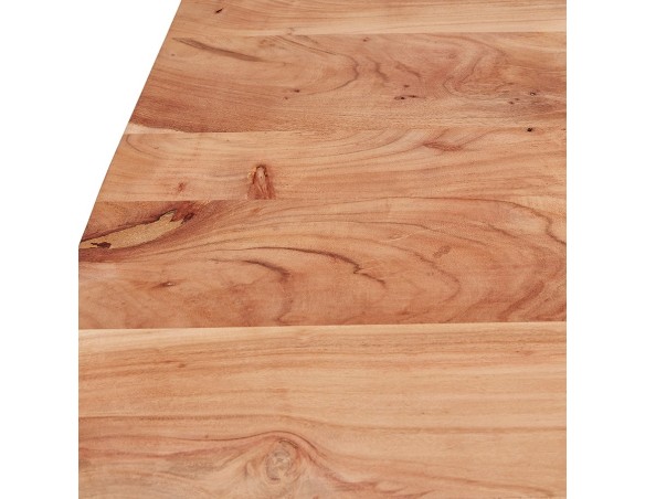 Table basse de salon RAFA en bois massif et métal