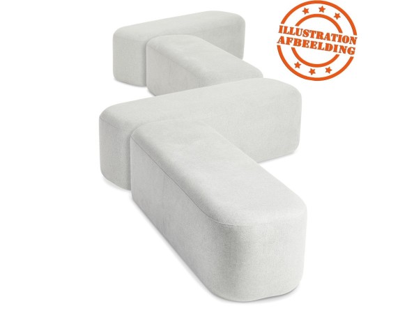 Banquette design SITO en tissu gris clair