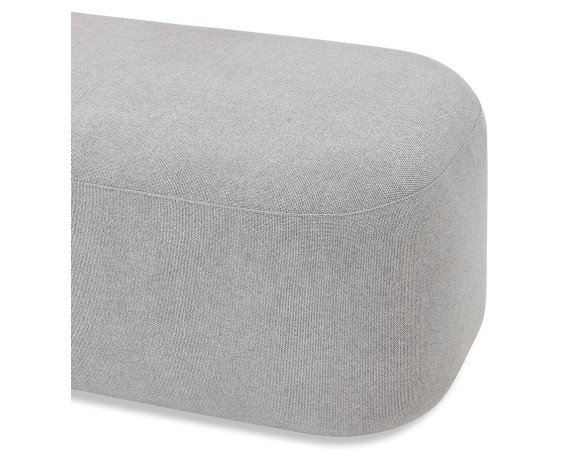 Banquette design SITO en tissu gris clair