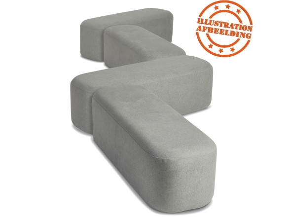 Banquette design SITO en tissu gris foncé