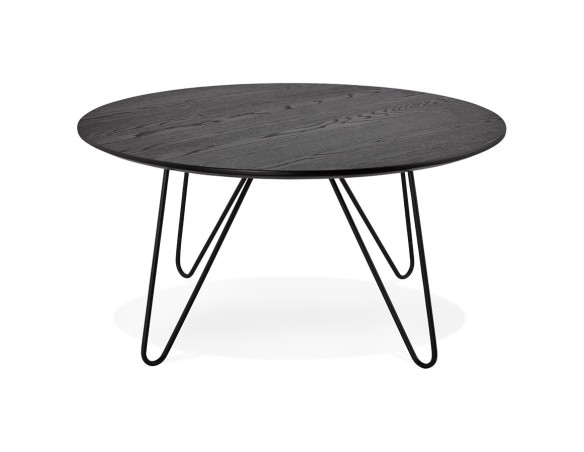 Table basse design PLUTO noire style industriel