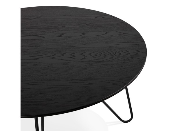 Table basse design PLUTO noire style industriel