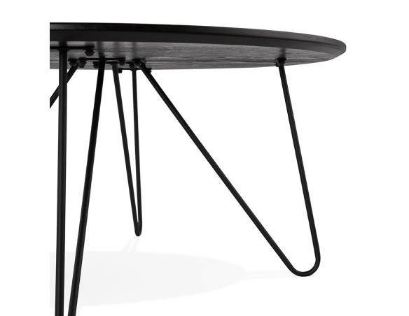 Table basse design PLUTO noire style industriel