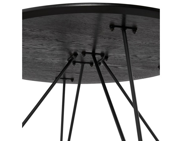 Table basse design PLUTO noire style industriel