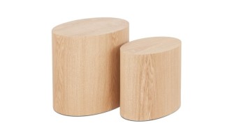 CT00830NA 5420072082462 Set de 2 tables dappoint SOKLE en bois finition naturelle