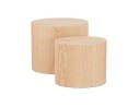 Set de 2 tables dappoint SOKLE en bois finition naturelle