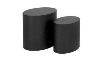 CT00840BL 5420072082486 Set de 2 tables dappoint SOKLE en bois noir
