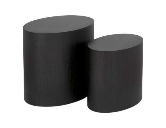 CT00840BL 5420072082486 Set de 2 tables dappoint SOKLE en bois noir