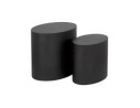 CT00840BL 5420072082486 Set de 2 tables dappoint SOKLE en bois noir