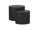 Set de 2 tables dappoint SOKLE en bois noir