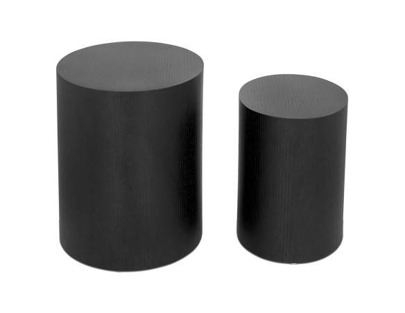 Set de 2 tables dappoint SOKLE en bois noir
