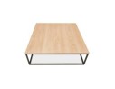 Grande table basse style industriel TRIBECA en bois finition naturelle et métal noir
