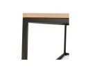 Grande table basse style industriel TRIBECA en bois finition naturelle et métal noir