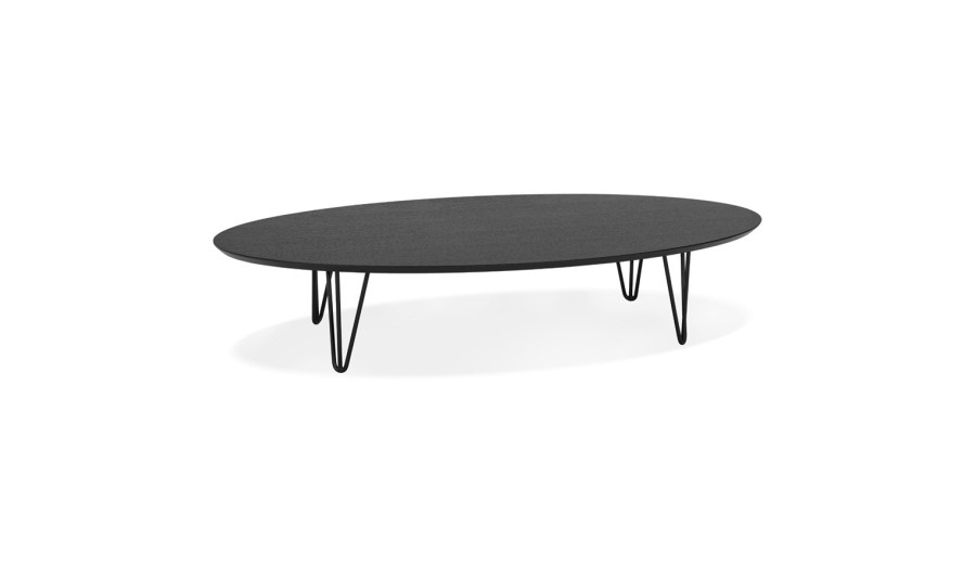 CT01180BLBL 5404028320556 Grande table basse de salon ELYPSE en bois et métal noir