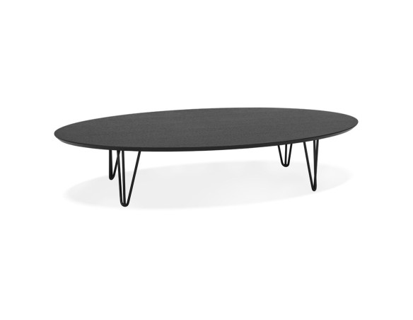 CT01180BLBL 5404028320556 Grande table basse de salon ELYPSE en bois et métal noir