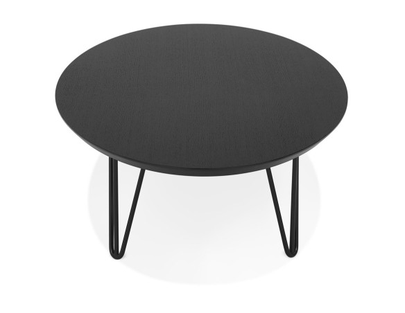 Grande table basse de salon ELYPSE en bois et métal noir