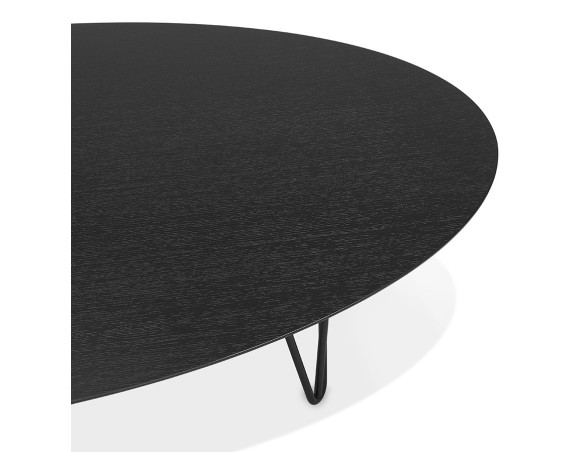 Grande table basse de salon ELYPSE en bois et métal noir