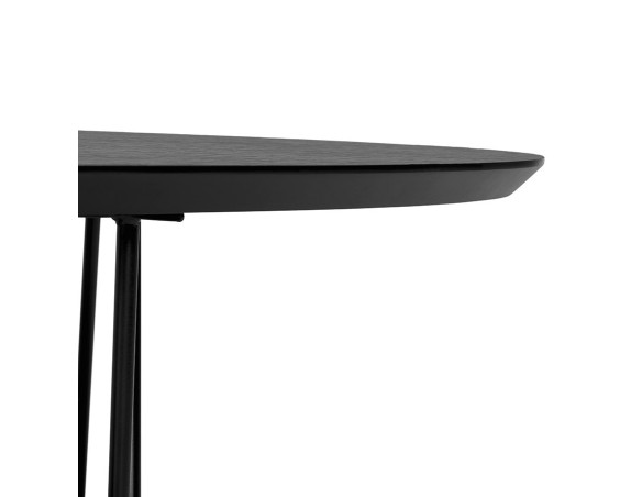 Grande table basse de salon ELYPSE en bois et métal noir