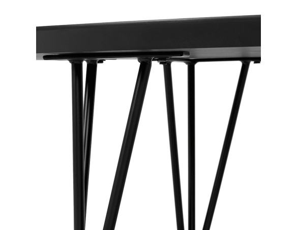Grande table basse de salon ELYPSE en bois et métal noir