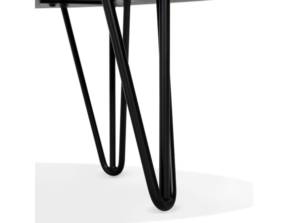 Grande table basse de salon ELYPSE en bois et métal noir