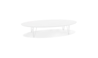 CT01190WHWH 5404028320570 Grande table basse de salon ELYPSE en bois et métal blanc